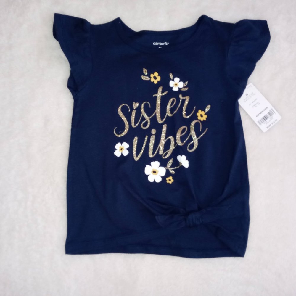 NWT Toddler girls Carters "SIster Vibes" Shirt